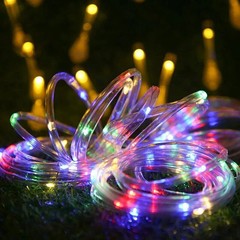 100 LED Solar Rope Lights Outdoor Garden Decor Pathway Waterproof String Lights