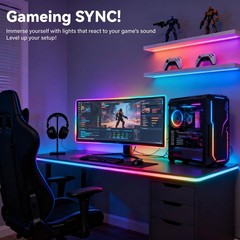 AI Voice Activated Led Lights Strip, Indoor Kids Bedroom Night Lighting RGB I…