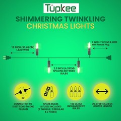 Christmas Random Shimmering Twinkle Lights – 12 of 100 Lights Twinkle –…