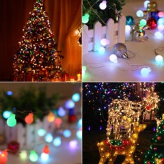 50 LED String Fairy Lights Color Changing Waterproof Round Ball Blubs Party Lamp