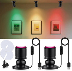 USB Powered Mini Spotlights for Displays 2-Pack – 5V Small LED Spot Lights Indoo