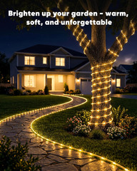 Solar Rope Lights, 39FT 100LED Outdoor Solar String Lights, IP65 Waterproof Sola