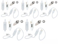 5 PK LED Rope Power Cord w/ Attached Connection Cap Mode-Changing 8-Modes 1Meter
