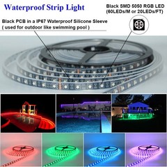 Black PCB 40M 30M 20M 10M 60LEDs/M WiFi Music Sync LED RGB Strip Light 12V PSU