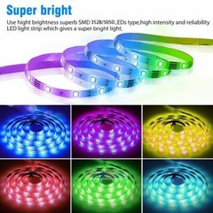 Flexible 5050 RGB LED Strip Light Remote Fairy Light Room Party Waterproof