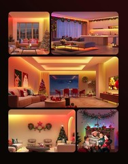 (2 strips × 32.8 feet) LED light strips, colour-changing light strips