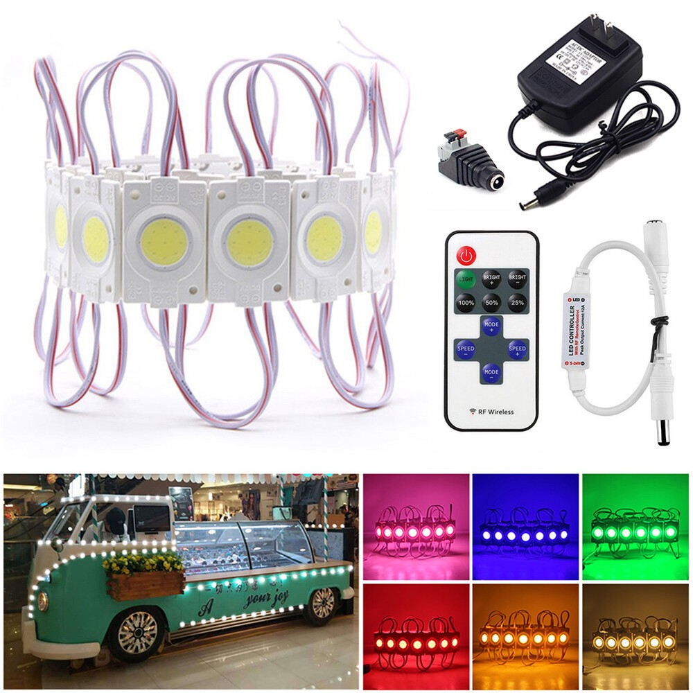 20~200PCS COB Module LED Light IP65 Waterproof Super Bright Sign Lamp DC 12V