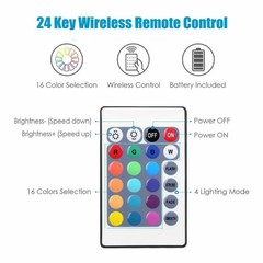 5V USB LED Strip Lights, 24keys Light with App Remote Control, RGB LED Lights