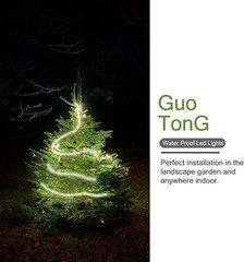 300’ Cool LED Daylight ONE-PIECE String Light, 8 mode INTERTEK 5015236, OUTDOOR