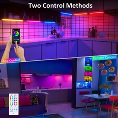 RGB Under Cabinet Lights Kit – Smart App & Remote Control, Dimmable LED Bar for