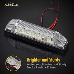 4Pcs 4inch Utility White 9 LED Strip Light Bar, Clear Lens Waterproof 4″ Boat