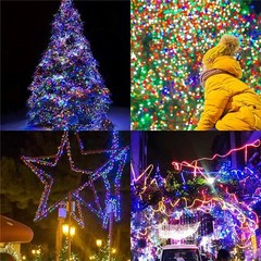 300~2000 LED Fairy String Lights Outdoor Garden Christmas Party Decor Wall Plug