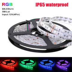 DC 12V 5050 16.4Ft RGB LED Strip 60LEDs/m Flexible LED Light LED Strip 5m/roll