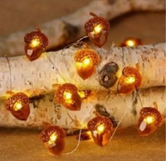 6.5 Feet Acorn String Novelty Fairy Lights Autumn Garland New