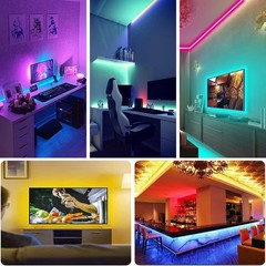 RGB LED Strip Lights USB 5V 44-Key Remote TV Backlight Room Party Decor 1-20M