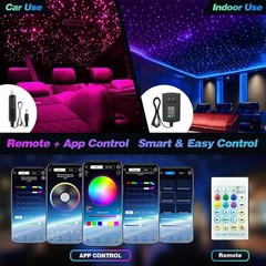 500pcs Fiber Optic Star Light RGBW for Car Roof