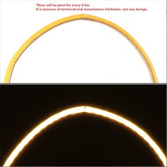Ultra Slim 2mm 12V COB 480leds/m LED Flexible Strip light Tape Lights Bar Room