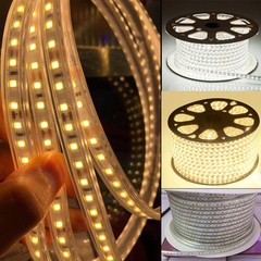 330FT 12V 2835 Cool White 120LED/M IP67 Waterproof Flexible Rope LED Strip Light