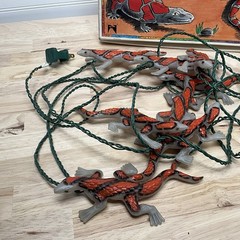 VTG 10pc Primal Lite Bunch A Lizards String Light Plastic Molded Covers 4″ Works