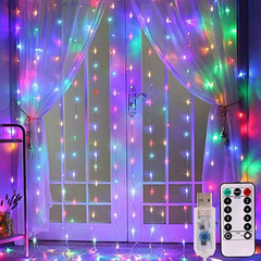 Christmas Home Decoration USB 8 Modes Fairy Garland Lights LED Curtain String Li