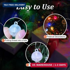 50PCs Mini Led Lights with Hook, Waterproof Round Tiny Led Light for Party Decor