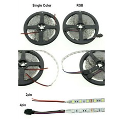 5M 300 LED Strip Light 3528 5050 5630 RGB Flexible Tape Waterproof 12V Power US