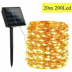 200LED 66ft Solar Fairy String Light Copper Wire Outdoor Waterproof Garden Decor