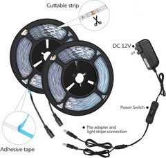 33ft LED UV Black Light Strip Kit, 600 Units UV Lamp Beads, 12V Flexible Blac…