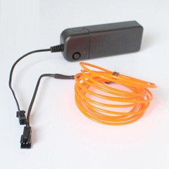 Battery Powered Neon LED Lights Glow EL Wire String Strip Rope Tube Party Decor