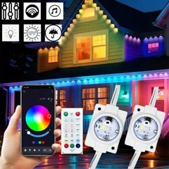 108FT Smart RGBW LED Module Permanent Outdoor Eave Light With APP Remote Control