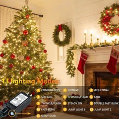 66FT Warm White String Lights with Memory Function, Timer and Connectable Design