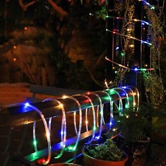 Solar 50-300LED Powered Fairy String Rope Strip Lights Outdoor Garden Patio