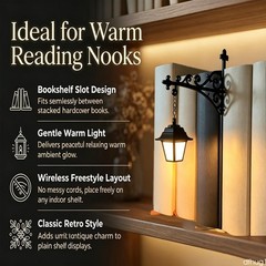 Library Lantern LED Decorative Lamp Bookshelf Reading Book Shelf Lights Ornament