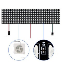 DC5V WS2812B 5050 RGB Flexible LED Panel Matrix Display Screen Addressable Light