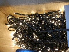 LUMINEO CLUSTER 768 LED WARM WHITE GREEN WIRE CHRISTMAS 8 FUNCTION STRING LIGHTS