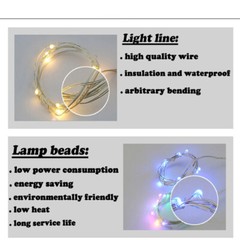 LED Battery Operated Waterproof Lights String Copper Wire Energy Saving 2M RK815