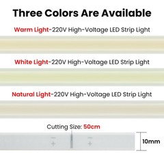 110V COB Neon LED Strip Lights Dimmer Flexible Light Indoor Outdoor Waterproof