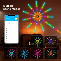 RGB Firework LED Strip Lights, Music Sync with APP Remote Control, USB Powered