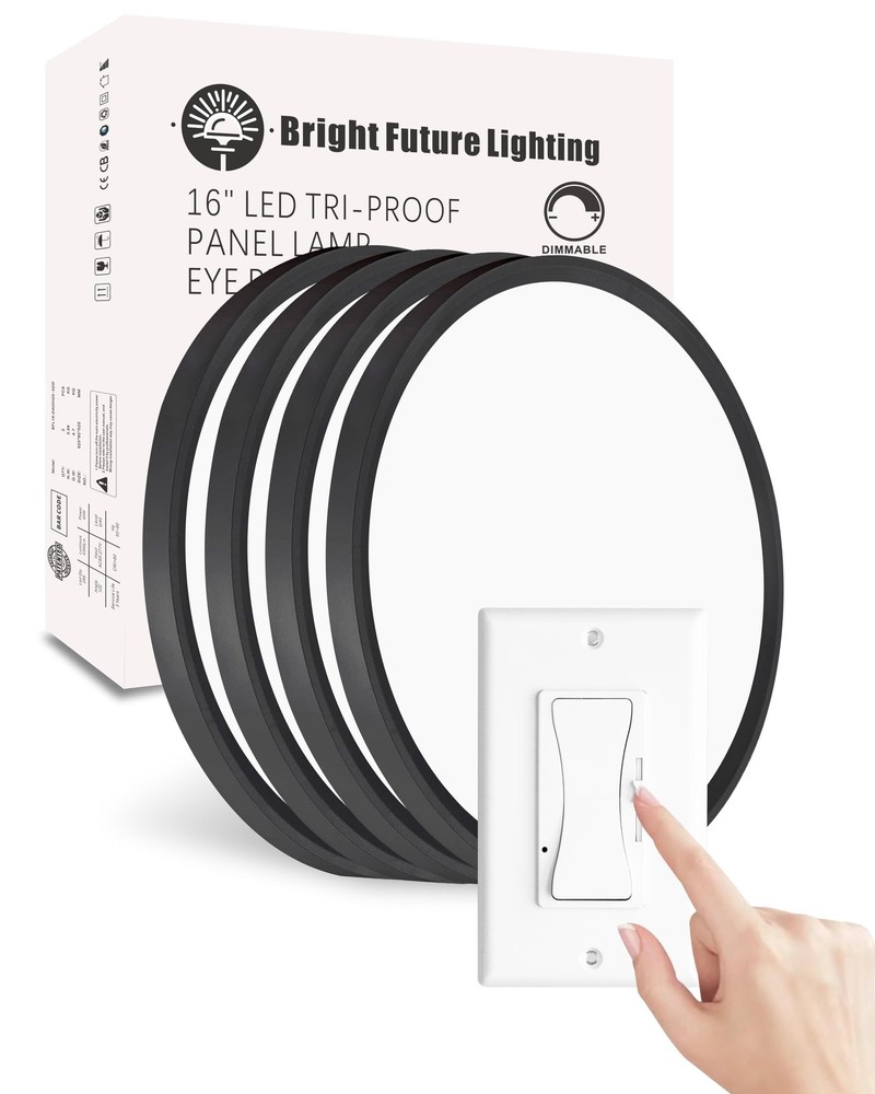 4Pack 16 Inch Dimmable LED Flush Mount Ceiling Light Panel 32W 3480LM