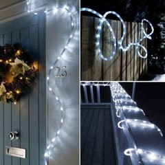 39FT 100LED Solar Rope Tube lamp Waterproof PVC String Lights Outdoor Garden USA