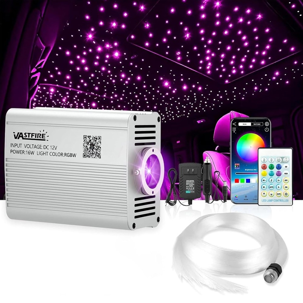 500pcs Fiber Optic Star Light RGBW for Car Roof