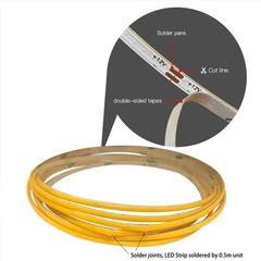 5V 12V 24V 2mm 3mm 4mm Ultra Slim COB LED Strip Lights DIY mini Figure 480LED/m
