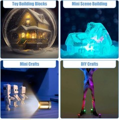 10pcs LED Mini Lights, Small Led Lights for Dollhouse Silver Plastic Battery Inc