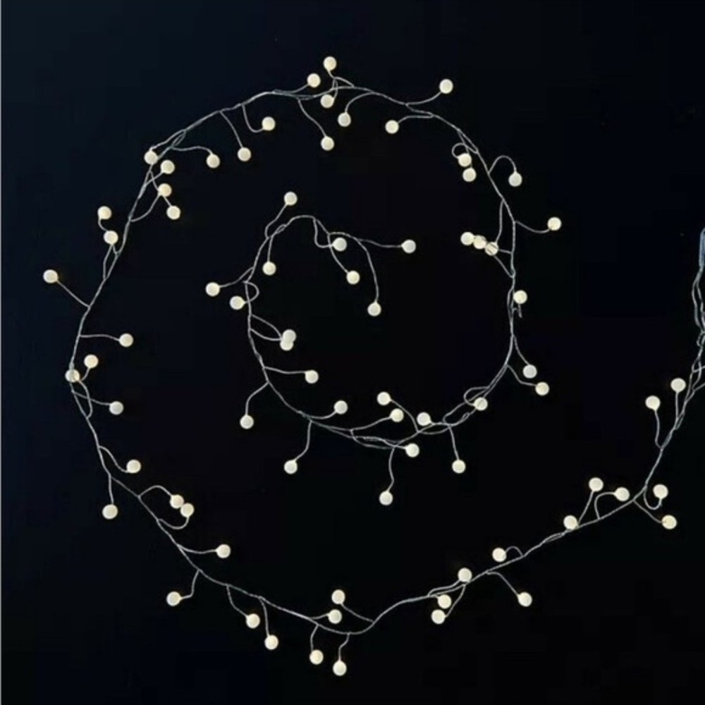 Anthropologie Terrain Stargazer Snowberry Garland 2sets 6ft & 15ft Lights Tested