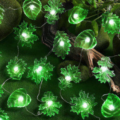 Enchanted Forest Fairy Lights – Leaf Vine Garland Indoor String Lights with USB