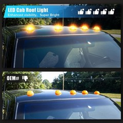 5PCS Amber Clear Lens LED Cab Roof Marker Lights Compatible with 1994-1998 RA…