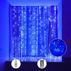 USB LED Curtain String Lights with Remote Control – 100 LED Fairy Lights