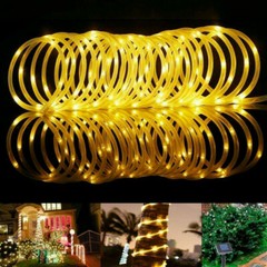 Rope Solar String Lights Outdoor Waterproof LED Garden Fairy Light PVC Tube39FT