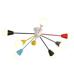 Zoryata 33 Kids Ceiling Light Fixture Colorful 8-Light Sputnik Chandelier