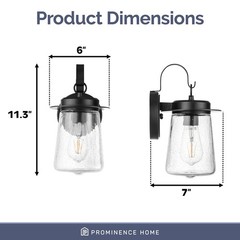 Prominence Home Ruttland Matte Black Industrial Wet Rated Outdoor Wall Sconce